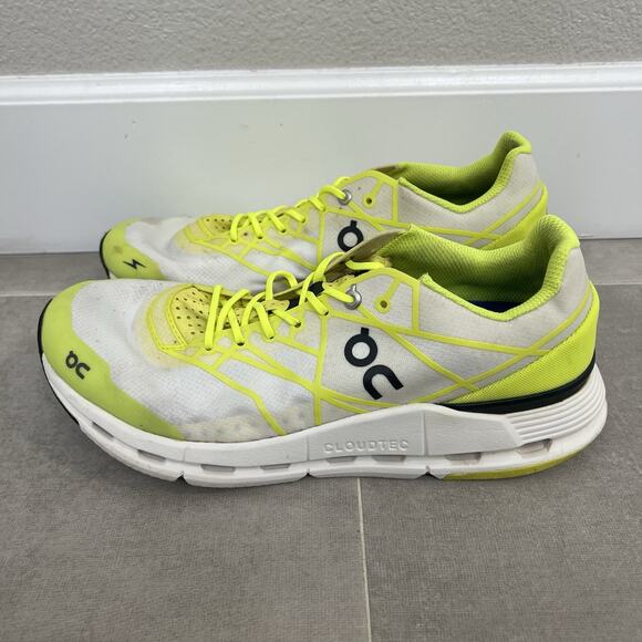 On Cloudnova Z5 Men’s Size 10 White Green Road Running Lace Up Shoes main image 6